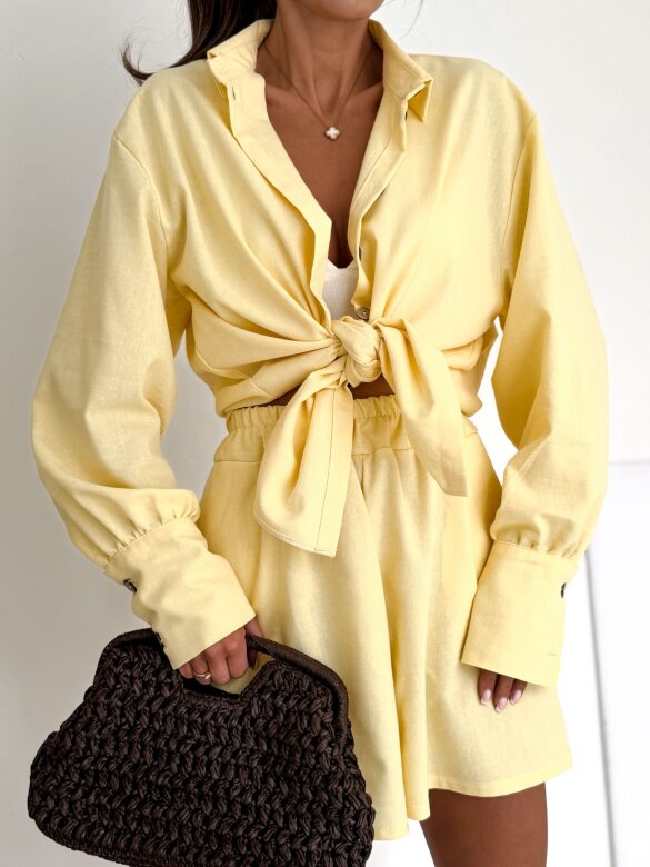 Komplet 2w1 Solstice Glow lniany butter yellow 