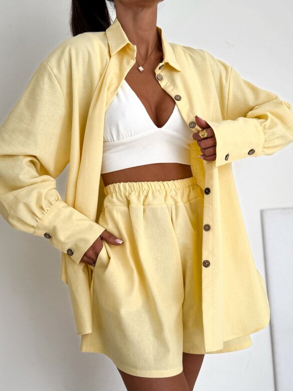 Komplet 2w1 Solstice Glow lniany butter yellow 
