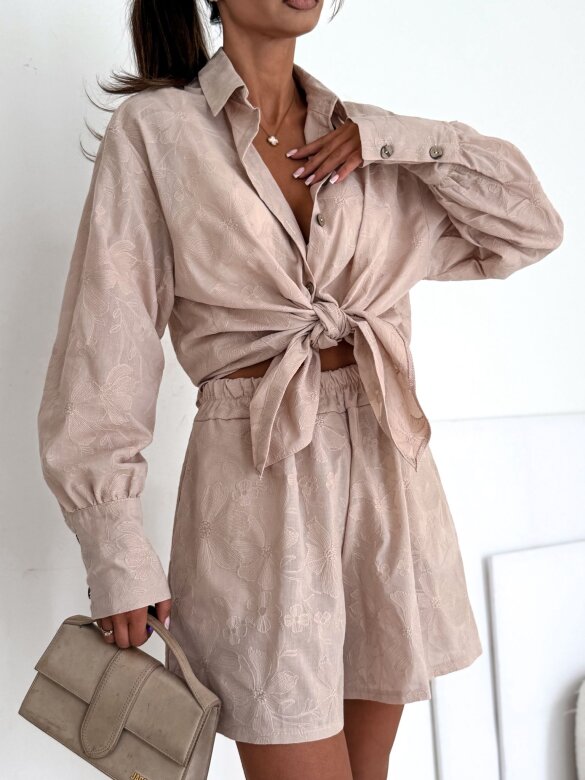 Komplet 2w1 Solstice Glow II lniany beżowy 