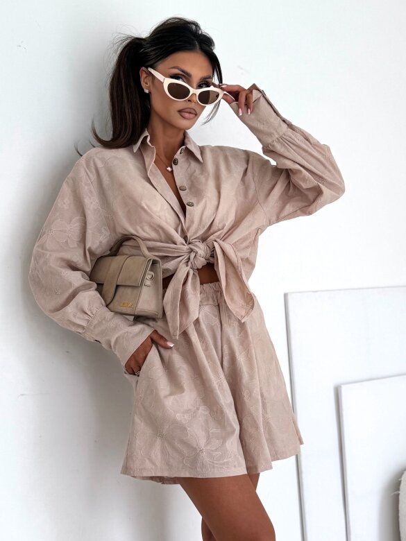 Komplet 2w1 Solstice Glow II lniany beżowy 