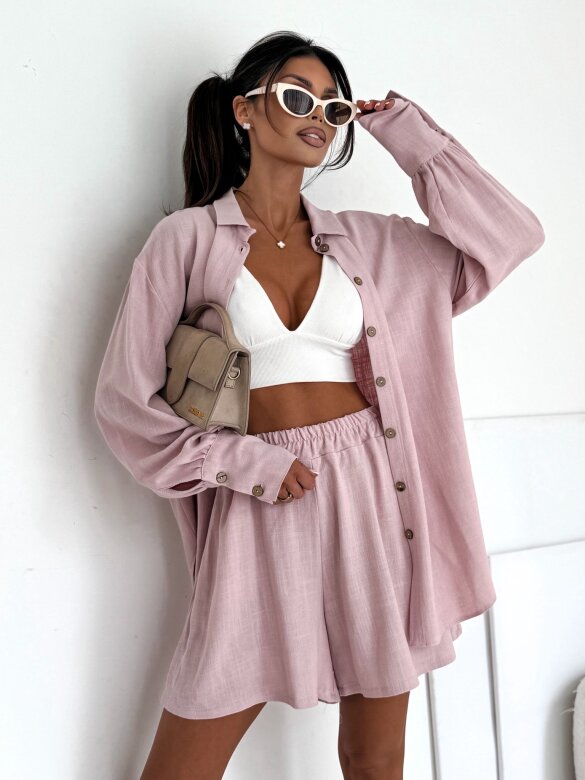 Komplet 2w1 Solstice Glow lniany pudrowy 