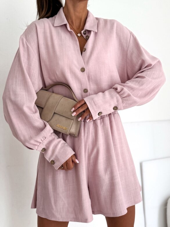 Komplet 2w1 Solstice Glow lniany pudrowy 