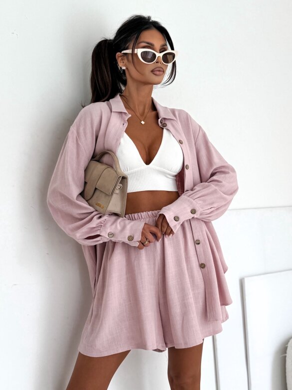 Komplet 2w1 Solstice Glow lniany pudrowy 