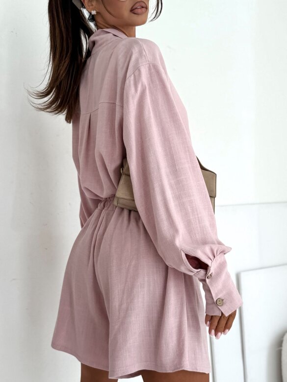 Komplet 2w1 Solstice Glow lniany pudrowy 