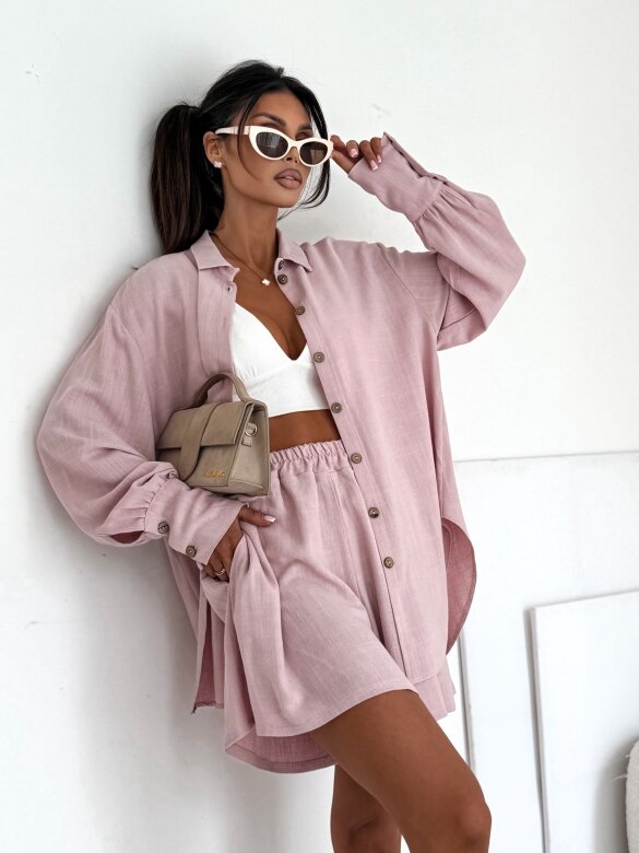 Komplet 2w1 Solstice Glow lniany pudrowy 