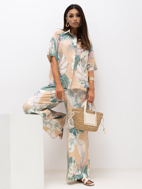 Set 2in1 Bloom viscose beige-matcha