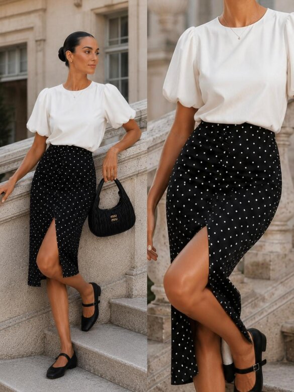 Spódnica Dotty Addict czarna