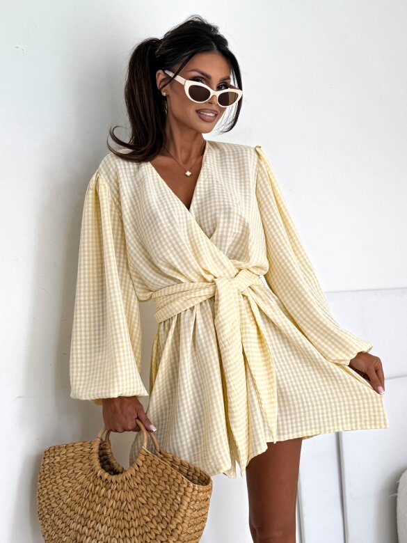 Kombinezon Lumene w kratkę butter yellow