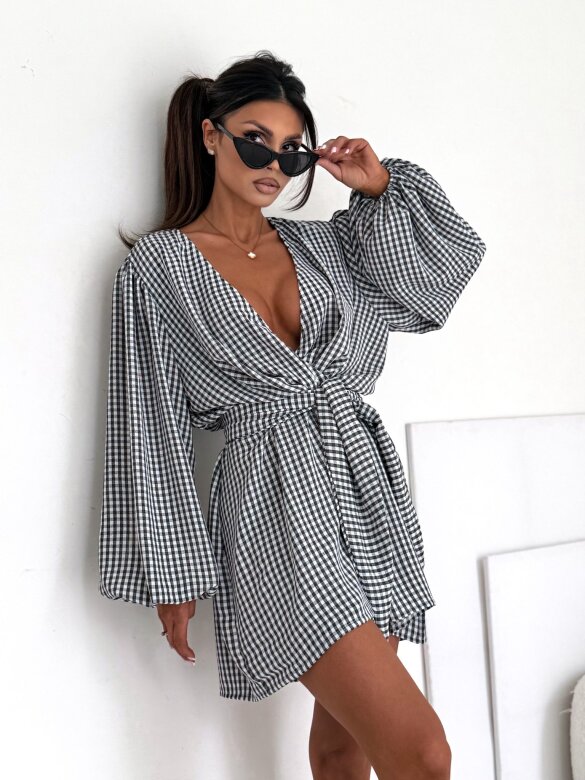 Kombinezon Lumene w kratkę czarny 