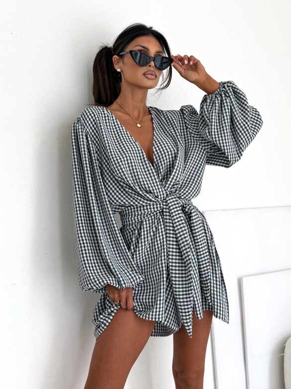 Kombinezon Lumene w kratkę czarny 