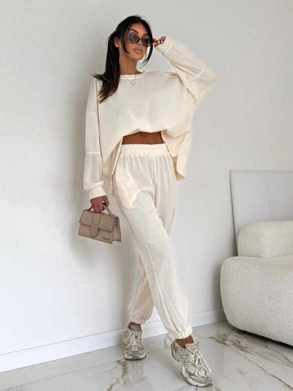 Komplet 2w1 Blomi ecru 