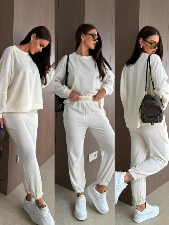 Komplet 2w1 Blomi ecru 