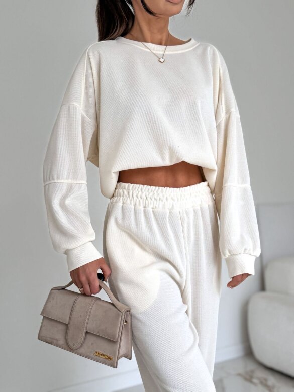 Komplet 2w1 Blomi ecru 