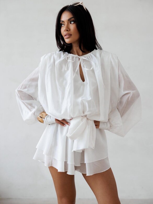 Jumpsuit Soft Muse with viscose white