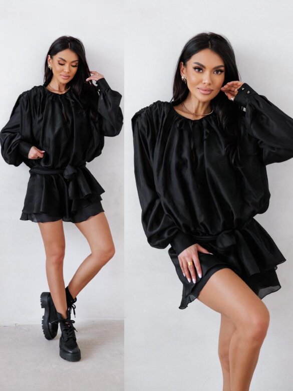 Jumpsuit Soft Muse with viscose black
