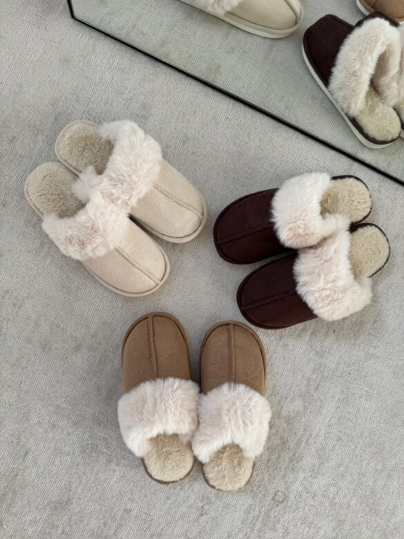 Klapki Zavie jasnobeżowe 