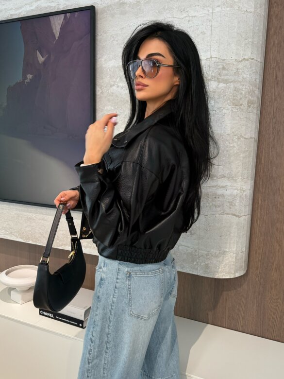 Kurtka Yesa eko skóra czarna