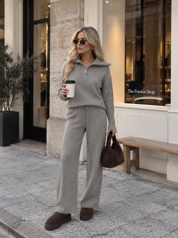Komplet 2w1 Harmone with viscose grey