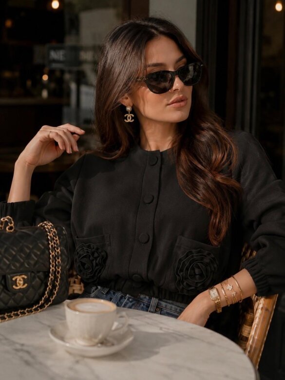 Jacket Nettisa viscose black