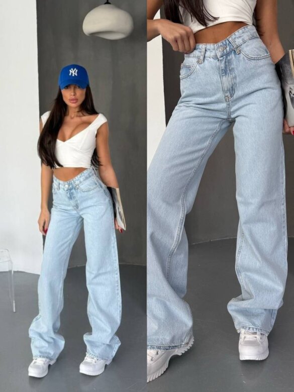 Spodnie Classy jeans jasnoniebieskie