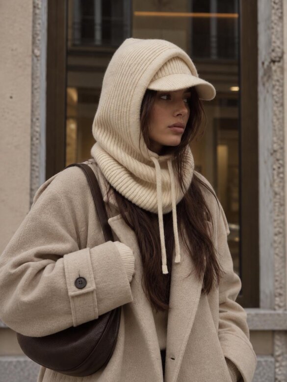 Komplet 2w1 Fashion z wełną ecru