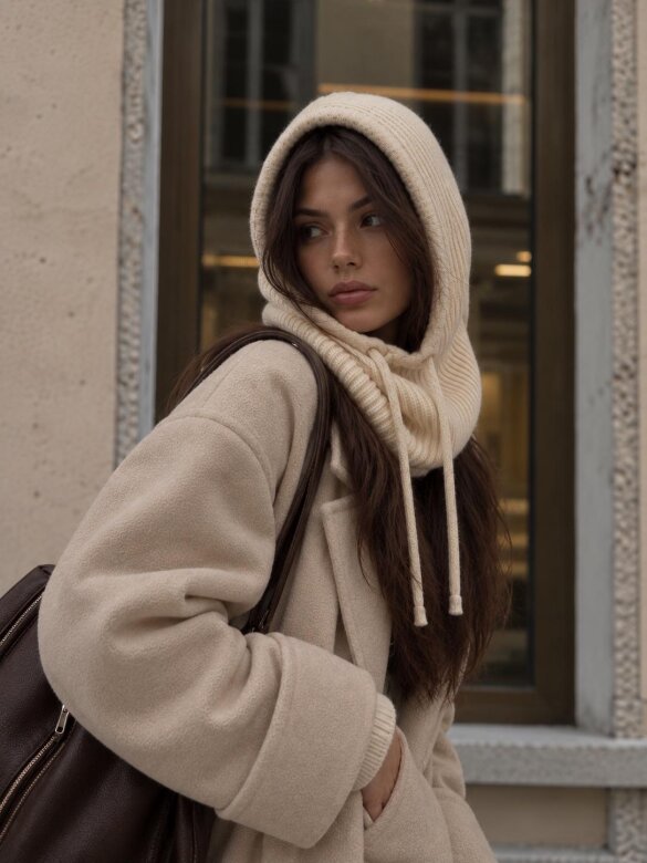 Komplet 2w1 Fashion z wełną ecru
