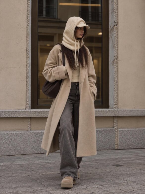 Komplet 2w1 Fashion z wełną ecru