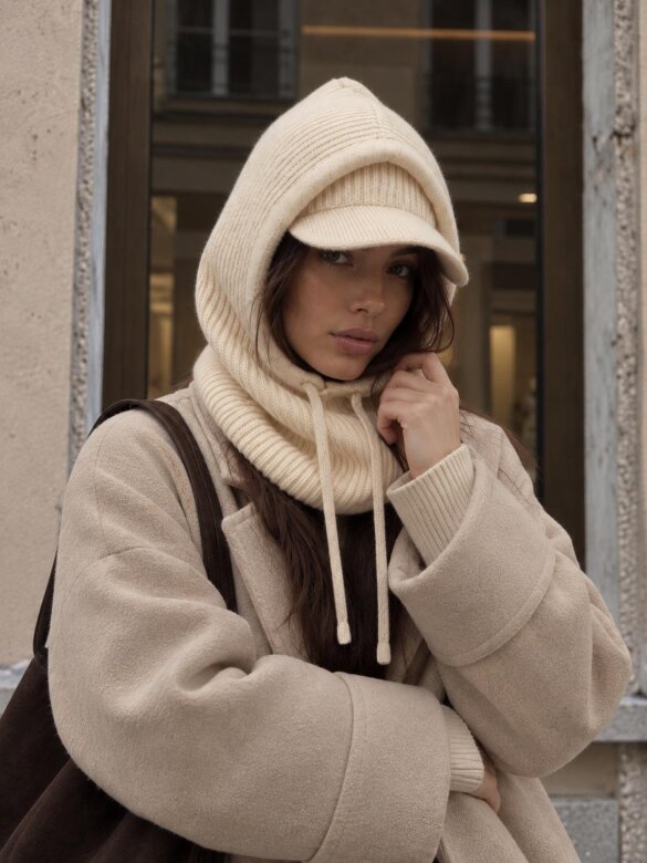 Komplet 2w1 Fashion z wełną ecru