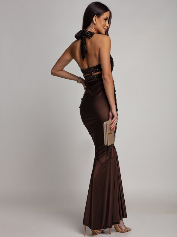 Sukienka Cabano brązowa 