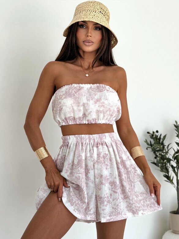 Set 3in1 Ocean Glow 95% bawełny white-pink