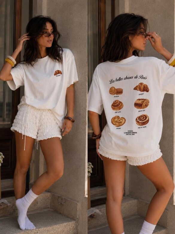 T-shirt Croissant white