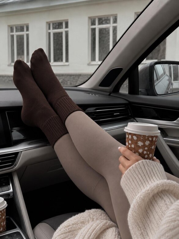 Socks Cozy with cotton chocolate