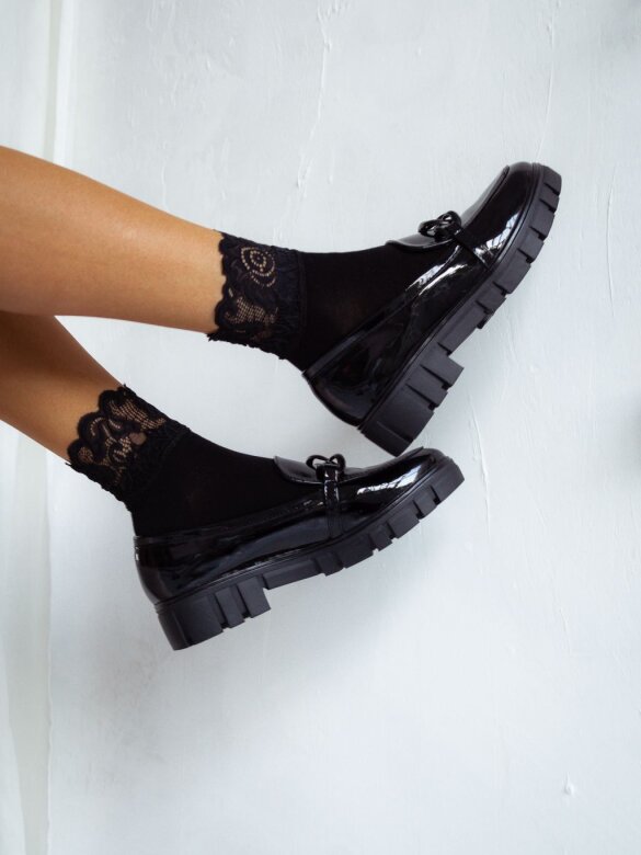 Socks Lace with cotton black