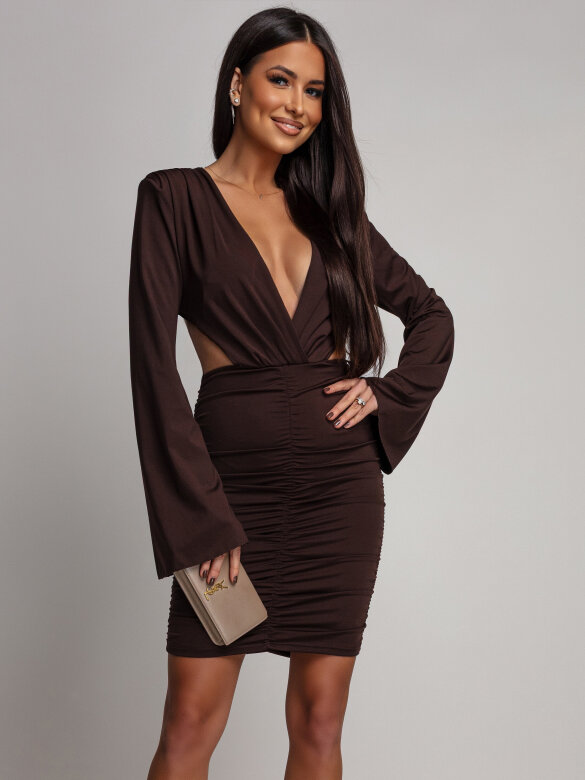 Sukienka Meadora brązowa 