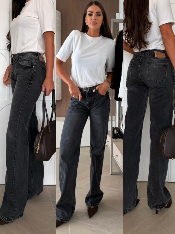 Spodnie Lucento jeans grafitowe