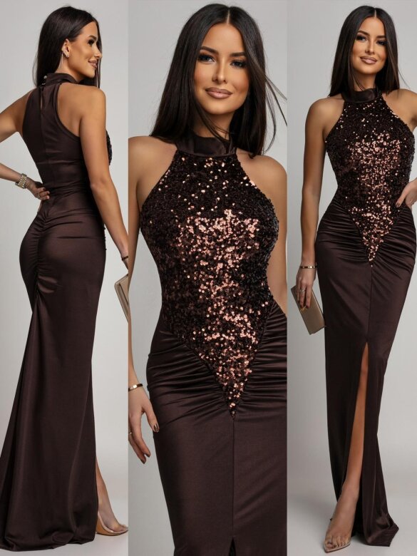 Sukienka Nemoa brązowa 