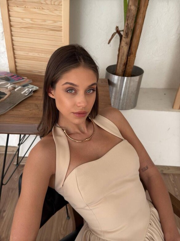 Sukienka Sheryl mini beżowa 
