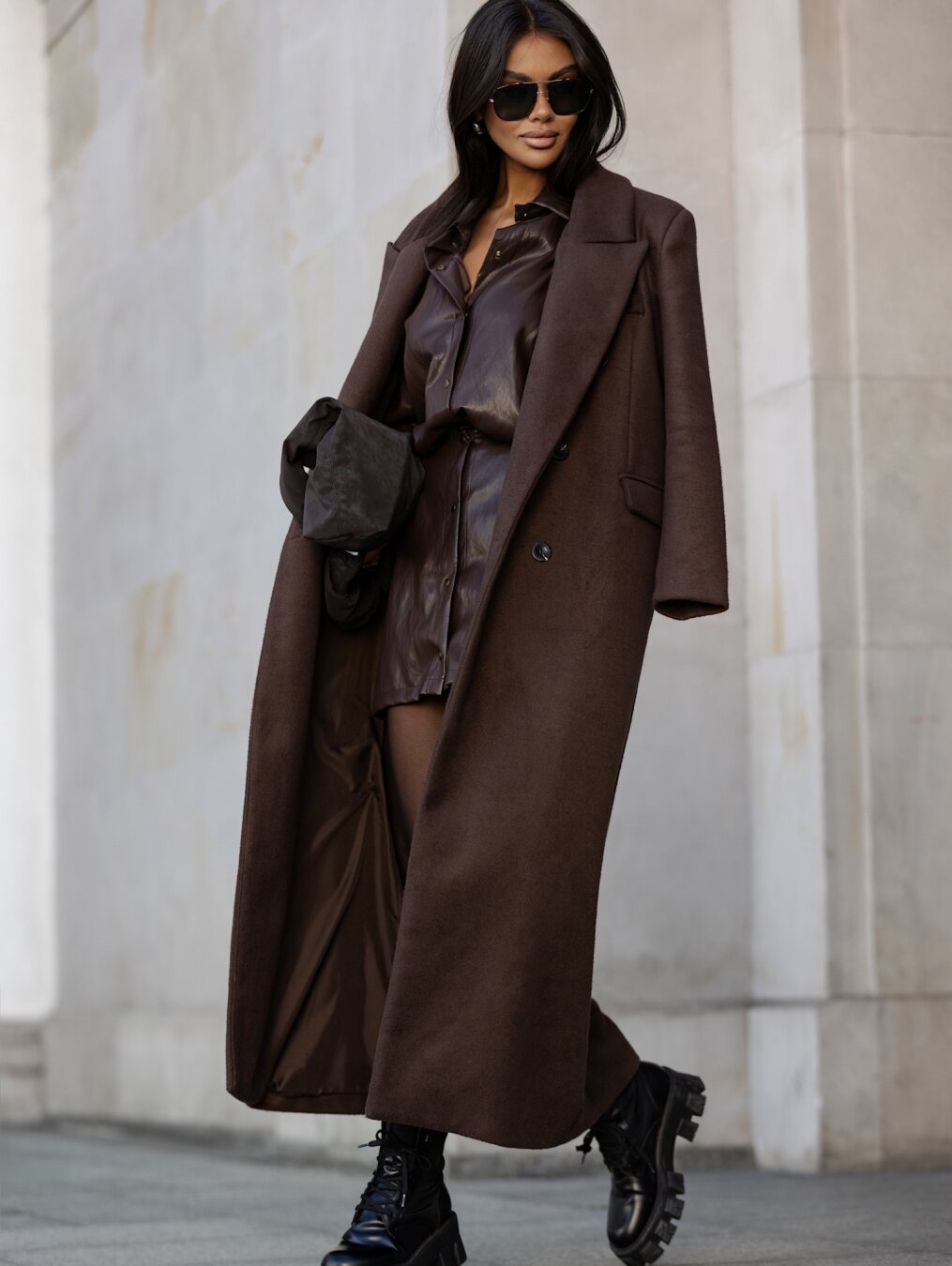 Coat Basler chocolate Varlesca