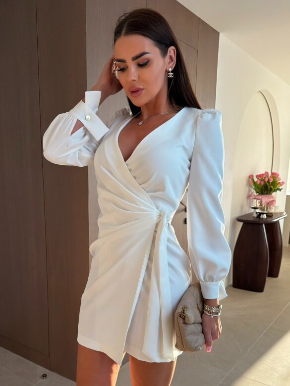 Sukienka Noelle kopertowa biała