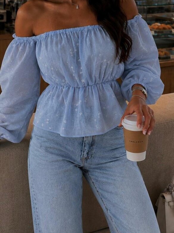 Blouse Alira viscose blue