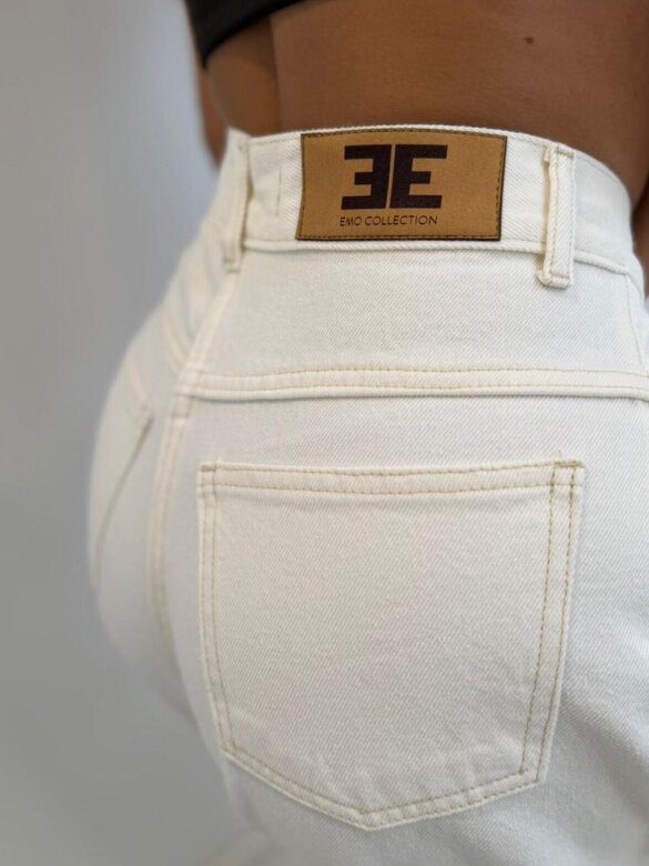Spodnie Emanuel jeans ecru