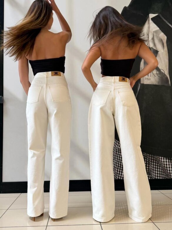 Spodnie Emanuel jeans ecru