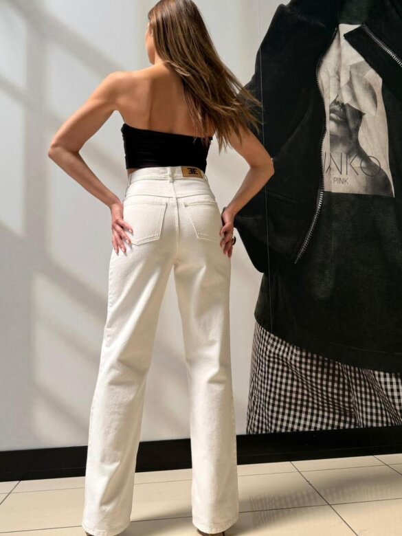 Spodnie Emanuel jeans ecru