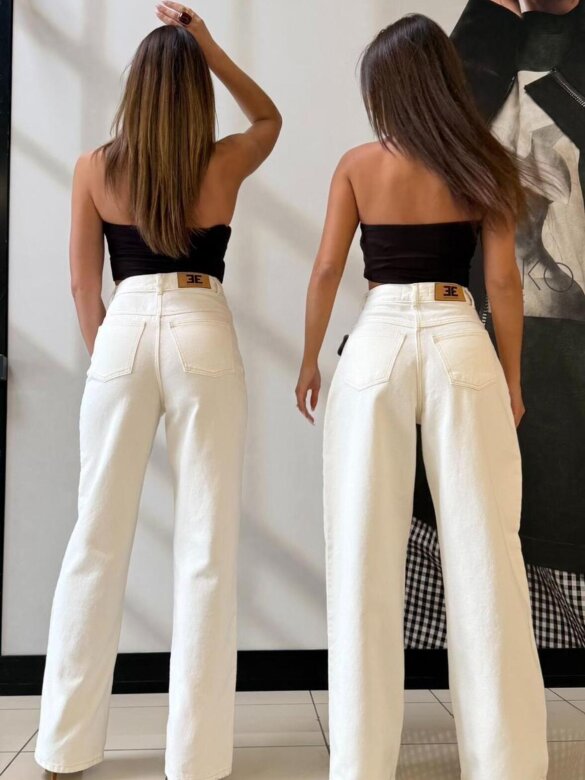 Spodnie Emanuel jeans ecru