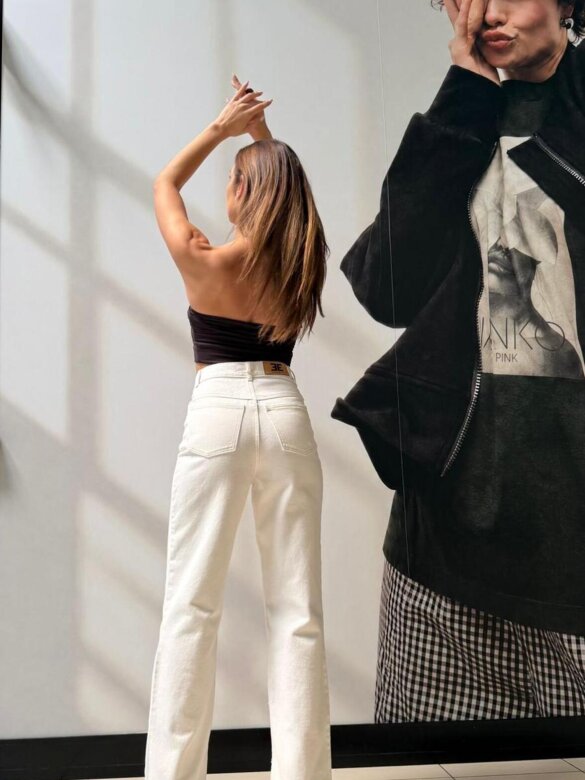 Spodnie Emanuel jeans ecru