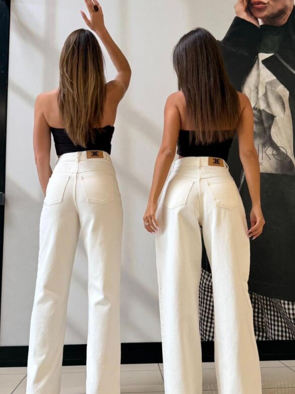 Spodnie Emanuel jeans ecru