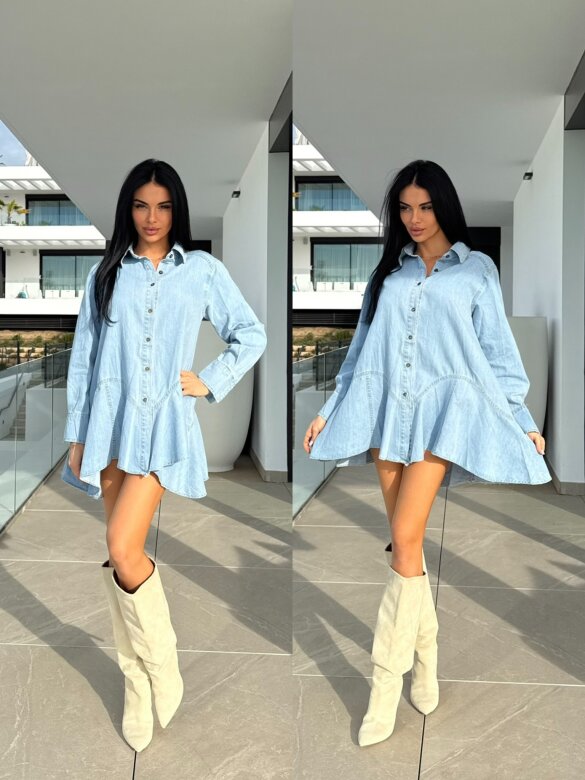 Koszula Ohio jeans long jasnoniebieska