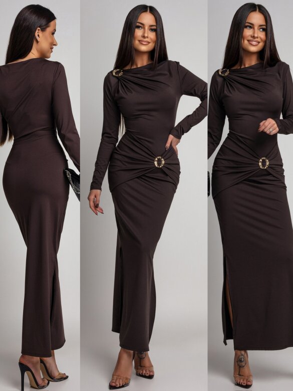 Sukienka Loraine maxi czekoladowa