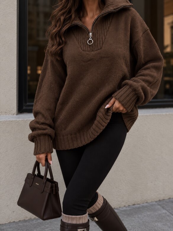 Sweater Nerino with cotton chocolate
