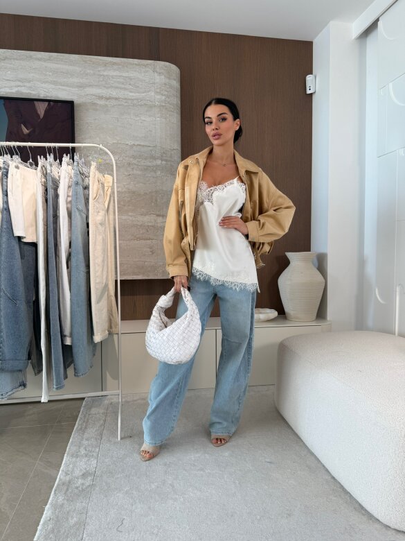 Kurtka Georgia zamszowa beżowa